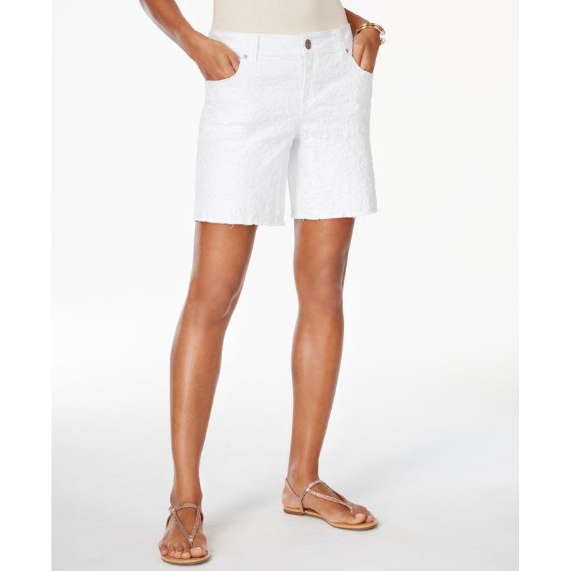 Inc International Concepts Embroidered Denim Shorts